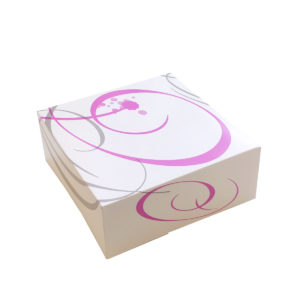 Boite patissière hauteur 8 cm impression Volutes