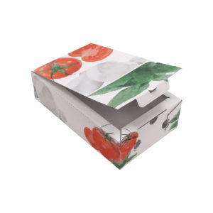 Boite pizza calzone 27 x 16 x 7 cm qualité STANDARD impression Tomate mozza