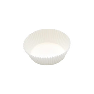 Caissette ronde papier plissé ingraissable Blanc x1000