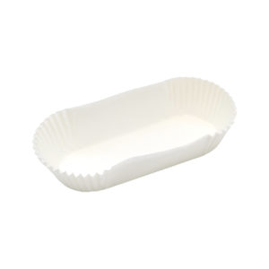 Caissette ovale papier plissé ingraissable Blanc x1200