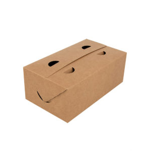 Boite repas 18 x 11 x 7 cm carton Kraft 1000 cc