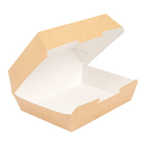 Boite lunch carton nano-cannelure Kraft