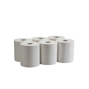 Bobine essuie-mains maxi dévidage central 450 formats pure ouate Blanche