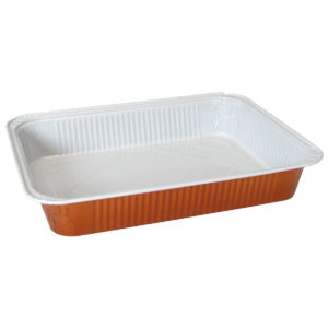 Barquette aluminium laqué micro-ondable