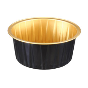 Godet aluminium laqué Noir micro-ondable